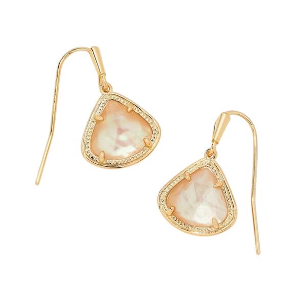 *SOLD* NWT! Kendra Scott Kendall Drop Earrings in Golden Abalone Shell - Picture 5 of 6